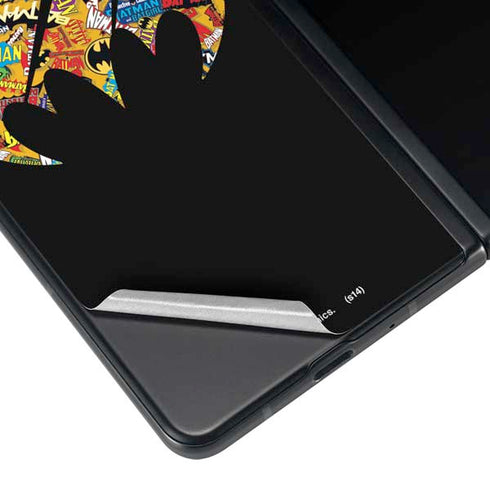 DC Comics Batman Silhouette Logo Vintage Pattern Galaxy Z Fold4 5G Skin